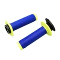 GRIP- PROGRIP OFF ROAD 708 TRIPLE  DENSITY ELECTRIC BLUE/YELLOW FLUO 115mm ( LOCK ON) (SUPPLIED WITH 5 DIFFERENT THROTTLE CAMS) (PAIR) (CROSS/MX)