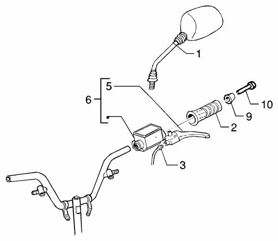 Pieces composant le guidon 
