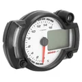 RPM GAUGE - KOSO RX2NR - BLACK - 0 > 16 000 RPM  + THERMOMETER (Long 100,7mm Hg 135,7 mm Wd x 52 mm
