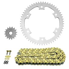KIT CHAINE ADAPTABLE YAMAHA 125 DT R 1999>2003, 125 DT RE 2004>2007  428  16x57  (DIAM COURONNE 152/175/8.5)  (DEMULTIPLICATION ORIGINE)  -AFAM-