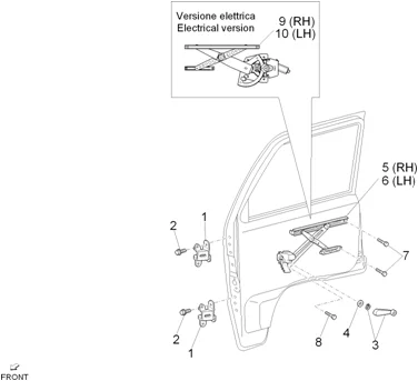 Lève-vitre avant et arrière
