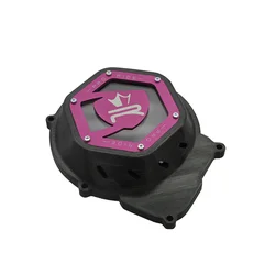 CARTER ALLUMAGE 50 A BOITE KRM PRO RIDE POUR MINARELLI 50 AM6/BETA 50 RR/RIEJU 50 MRT/SHERCO 50 SM-R, SE-R NOIR/ROSE (PARTIE ALU REVERSIBLE)