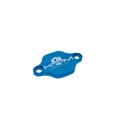 OBTURATEUR POMPE A HUILE 50 A BOITE KRM PRO RIDE POUR MINARELLI 50 AM6/DERBI 50 SENDA, GPR ALU CNC BLEU (MODELE REVERSIBLE)