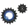 GALET DERAILLEUR AOPW TRIPEAK 11-18 DENTS CERAMIQUE 12/11x2V. SHIMANO GRX RX810 / 815 / 820 BLEU FONCE (JEU DE 2) (GARANTIE 4 ans)