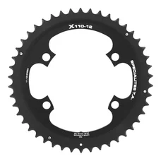 PLATEAU ROUTE 4BRA D.110 POUR SHIMANO ULTEGRA R8100/8170 DURA-ACE R9200/9270 105 R7100 TA X110 53DTS EXTERIEUR NOIR 12V.  (PENSER A COMMANDER LE KIT INTRAVIS CORRESPONDANT)