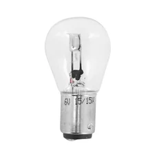 LIGHT BULB  6V 15/15W - FOOT BAX15D STANDARD CLEAR (HEADLIGHT) (SOLD PER UNIT)  -SELECTION P2R-