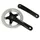 CHAINSET FOR ROAD BIKE- MICHE 9/10 Speed -ALUMINIUM- 155mm- DOUBLE  42-36 (TAPERED SQUARE 107mm)