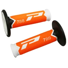 GRIP- PROGRIP OFF ROAD 788 TRIPLE DENSITY FLUO WHITE/ORANGE/BLACK 115mm (PAIR) (CROSS/MX)