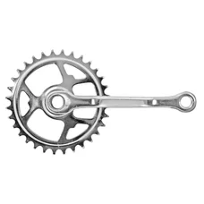 PEDAL CRANK FOR MOPED - MBK AV 88, 89, 85, 65 (PAIR : LEFT+RIGHT ) (chainring 32 teeth) CHROME -SELECTION P2R