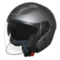 HELMET-OPEN FACE MT BOULEVARD SV DOUBLE VISORS - SOLID GREY TITANIUM MATT    XS