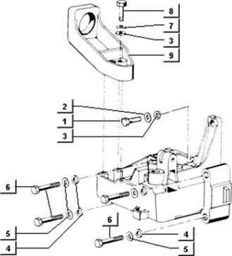 Fixations boitier de selection (guidon)