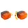 TURN SIGNAL FOR SCOOT MBK 50 BOOSTER 1990>2003/YAMAHA 50 BWS 1990>2003 -FRONT - ORANGE/BLACK (PAIR) **  -   -REPLAY-