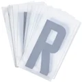 LETTRE PLAQUE PVC MOTO/SCOOTER 45mm  R  (VENDU PAR 10)