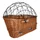 PANIER ARRIERE OSIER BASIL POUR CHIEN 45CM (LIVRE AVEC FIXATION ETAU PORTE BAGAGE) (45x37x21cm)