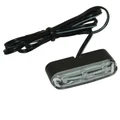 ECLAIRAGE DE PLAQUE IMMATRICULATION REPLAY MINI 3 LEDS TRANSPARENT/NOIR AVEC EQUERRE DE FIXATION (L 40mm / H 10mm / L 18mm) (HOMOLOGUE CE)