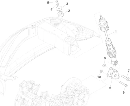 Suspension arrière - Amortisseur/s