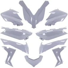 CARROSSERIE/CARENAGE MAXISCOOTER ADAPTABLE YAMAHA 125-250-400 XMAX 2014>2017 GRIS NARDO (KIT 10 PIECES)  -P2R-