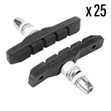 BRAKE PADS FOR MTB- THREADED STUD ASSYMETRIC- NEWTON 72mm BLACK (25 PAIRS IN BOX)