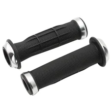 GRIP- REPLAY "On road" MICROTECH II BLACK/SILVER - CLOSED END (Pair)