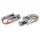 REPOSE-PIED/CALE PIED AVANT MOTO OFF ROAD ADAPTABLE KTM 125 SX 1998>2015, 125 EXC 1998>2016, 250 SX-F 2006>2015, 350 EXC-F 1998>2016, 450 EXC-F 1998>2016 ACIER ARGENT/ORANGE  -BUZZETTI-