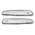 DECORATIVE SIDE BOARD (FOR TANK) FOR MOPED PEUGEOT 103 MVL, SP- TWISTED CHROME STEEL (PAIR)  -SELECTION P2R-