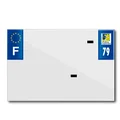 PLASTIC STRIP FOR PVC LICENSE PLATE WITH BUSINESS NAME (MOTORBIKE FORMAT 210X145)-DEPT 79/EUROPE (SOLD PER UNIT)