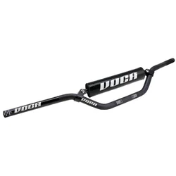 HANDLEBAR FOR 50cc MOTORBIKE VOCA CROSS - ALUMINIUM T6 - Ø22,2mm W 805mm H94mm -  BLACK WITH RED PAD