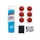 REPAIR KIT -  FOR BICYCLE INNER TUBE-  WELDTITE RED DEVILS WITH SELF-ADHESIVES PATCHES (RED) - IN BOX (6 SELF-ADHESIVE PATCHES 25mm + SCRAPPER) WITH INSTRUCTIONS