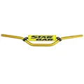 GUIDON MOTO CROSS STAR BAR  MX/ENDURO ALU 2014 T6 DIAM 22,2mm L800mm H86mm OR AVEC BARRE DE RENFORT/MOUSSE JAUNE