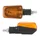 CLIGNOTANT UNIVERSEL REPLAY RECTANGLE A AMPOULE BAX9S ORANGE/NOIR BASE COURTE (L 81mm / H 38mm / L 37mm) (HOMOLOGUE CE) (PAIRE)