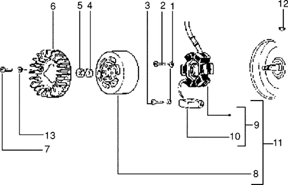 Volant magnetique