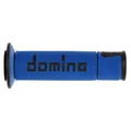 REVETEMENT POIGNEE DOMINO MOTO ON ROAD A450 BLEU/NOIR OPEN END 120-125mm (PAIRE)