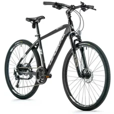 VELO MUSCULAIRE VTC 28 LEADER FOX SUMAVA HOMME NOIR MAT 9V CADRE 17,5 POUCES (TAILLE ADULTE 165 à 173 cm)