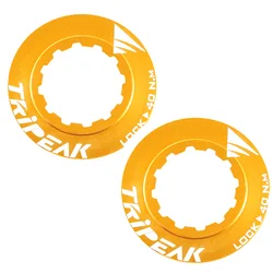 ECROU DISQUE DE FREIN CENTER LOCK TRIPEAK ALUMINIUM ULTRA LEGER 7g OR - SERRAGE INTERNE (VENDU A LA PAIRE)