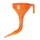 FUNNEL - PRESSOL - POLYETHYLENE ORANGE Ø  160mm WITH FLEXIBLE EXTENSION   (SOLD PER UNIT)