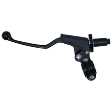 CLUTCH HANDLE FOR MOTORBIKE - UNIVERSAL ALUMINIUM CNC BLACK WITH DUST COVER (QUALITY PREMIUM)
