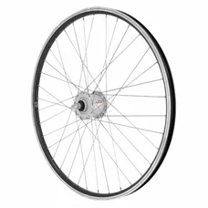 WHEEL FOR MTB- 27,5" ER10 FRONT - BLACK ALUMINIUM- DOUBLE WALL - SHIMANO HUB DYNAMO DH2N 6 VOLT-3W