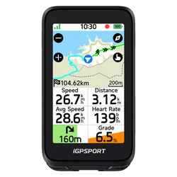 GPS / COMPTEUR iGPSPORT BiNavi Air COULEUR FULL TACTILE TRANSFLECTIF - CARTOGRAPHIE / ANT+ / BLE5 / AUTONOMIE 30H / MULTI FONCTIONS COMPATIBLE > STRAVA ET KOMOOT -AERODYNAMIQUE ET SUPER LEGER 77g