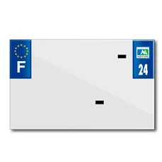 BANDE PLAQUE MOTO 210x130 POUR PVC VIERGE DEP. 24/EURO (VENDU A L'UNITE)