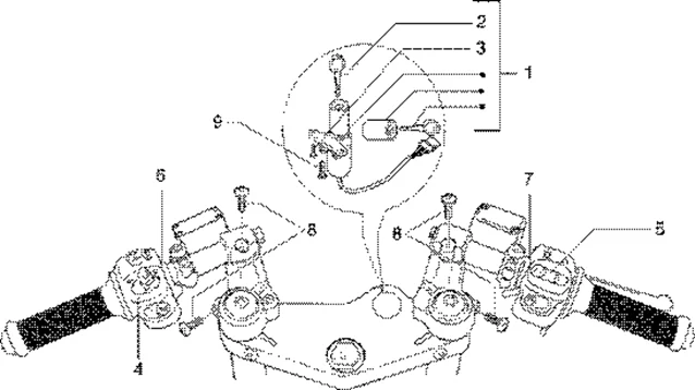 Dispositifs electriques-commutateur + clef