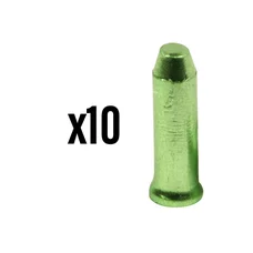 EMBOUT DE CABLE DERAILLEUR/FREIN ELVEDES 2,3mm ALU VERT (VENDU PAR 10)