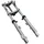 FORK FOR MOPED EBR FOR PEUGEOT 103/MBK 51 (HYDRAULIC - ALU SILVER Ø28mm) (EASY FITTING FOR DISK BRAKE-Centers 60mm) (QUALITY 100% MADE IN ITALY)
