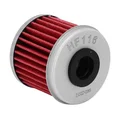 FILTRE A HUILE MOTO ADAPTABLE HONDA 250-450 CRF R / HM 250-450 CRE / HUSQVARNA 250 TC, 250 TE (38x36mm)  -HIFLOFILTRO HF116-