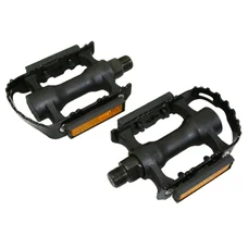 FLAT PEDAL FOR MTB- MARWI SP931STEEL +RESIN BODY- BLACK Thread 9/16" (PAIR SUR CARTE)