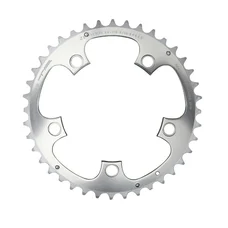CHAINRING FOR ROAD BIKE- 5 Arms- 40T.Ø 110  -OUTER- ALUMINIUM SILVER- 7075 TA ZEPHYR    (SHIMANO TYPE) 9/10Speed.