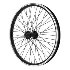 WHEEL FOR BMX 20" - Front - ALUMINIUM BLACK 48 Spokes -. Axle 3/8