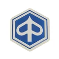 AUTOCOLLANT/STICKER SCOOT ADAPTABLE PIAGGIO 50-125 TOUS MODELES TABLIER AVANT (RO.574771) (DIA 32mm)  -SELECTION P2R-