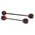 WHEEL AXLE PROTECTION PADS - ALUMINIUM FOR HONDA 750 X-ADV RED  (FRONT+REAR)  -AVOC-