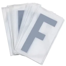 LETTRE PLAQUE PVC MOTO/SCOOTER 45mm  F  (VENDU PAR 10)