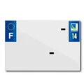 PLASTIC STRIP FOR PVC LICENSE PLATE WITH BUSINESS NAME (MOTORBIKE FORMAT 210X145)-DEPT 14/EUROPE (SOLD PER UNIT)